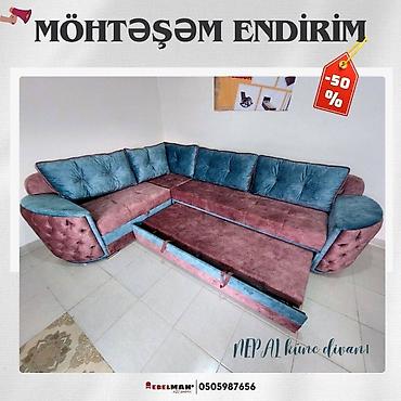 Divanlar: Künc divan, Yeni, Açılan, Bazalı, Parça, Ödənişli çatdırılma — 5