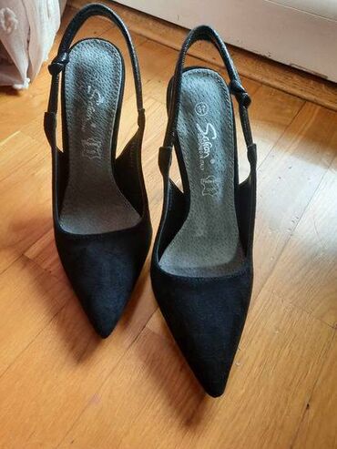 crna cipkasta haljina i cipele: Salonke, Safran, 36