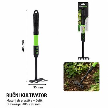 KMT Plastična drška 5‑zupčaste grabulje 501780 Ručni kultivator sa 5