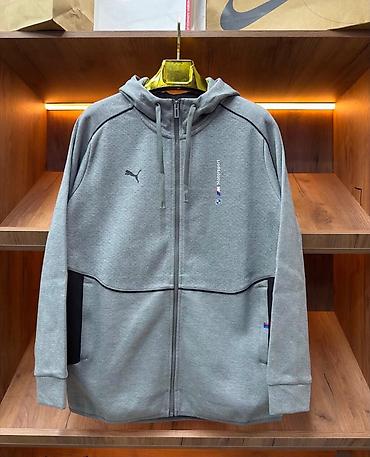 Толстовки: Мужская толстовка, M, Puma, Новый, цвет - Серый, Самовывоз, Платная доставка — 1