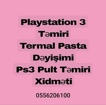 Playstation 3 ( ps3) cihazlarinin və pultlarinin təmiri termal pasta