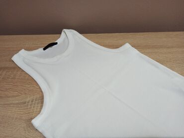 sinsay majice zenske: M (EU 38), Cotton, Single-colored, color - White