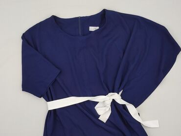 niebieskie sukienki plus size: Sukienka damska, rozmiar S