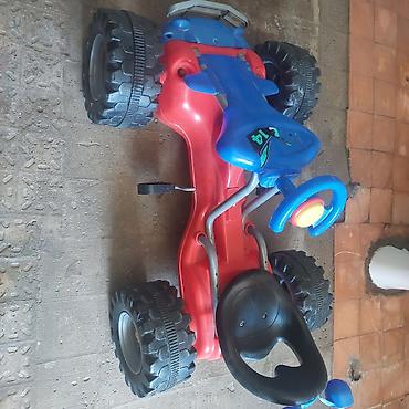 masın oyunları: Uşaq pedallı karting maşını - Rənglər: qırmızı-göy, qara oturacaq - 4 — 3