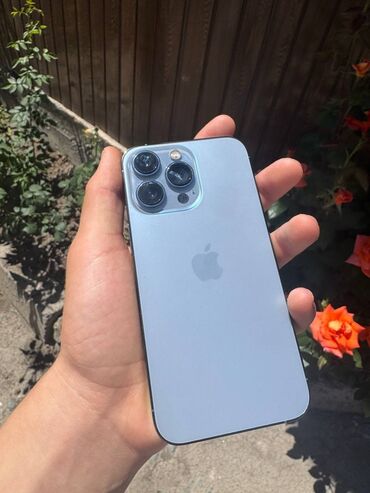 iphone 13 б у: IPhone 13 Pro, Б/у, 128 ГБ, Голубой, Защитное стекло, Чехол, 77 %