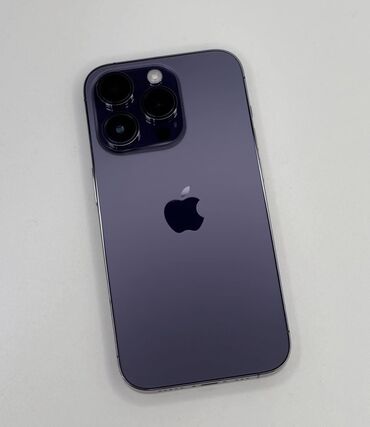 Apple iPhone: IPhone 14 Pro, Б/у, 256 ГБ, Deep Purple, Защитное стекло, Чехол, 85 %