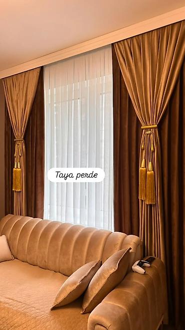 Taya perde – modern pərdə dizaynı və tikilişi - Model: İkiqat sistem