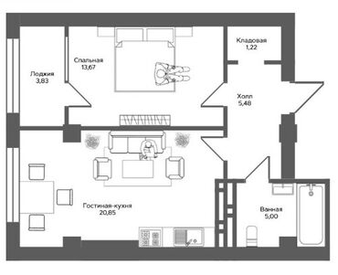 молодая гвардия московская: 2 комнаты, 51 м², Элитка, 16 этаж, ПСО (под самоотделку)