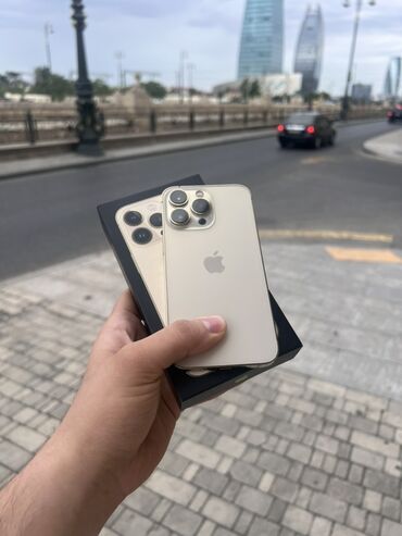 iphone 13 pro gold: IPhone 13 Pro, 128 GB, Qızılı, Zəmanət, Face ID, Sənədlərlə