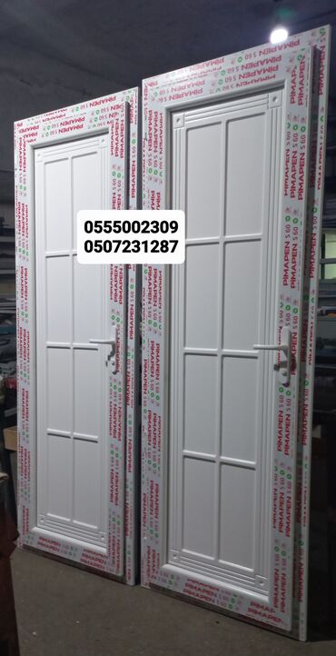 Plastik qapılar: Yeni Plastik qapı Zamok ilə, Zəmanətli, Pulsuz quraşdırma, Ödənişli çatdırılma, Rayonlara çatdırılma — 2