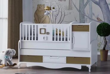 balakən toxum mmc: Для девочки и мальчика, Новый, Колыбель, С матрасом