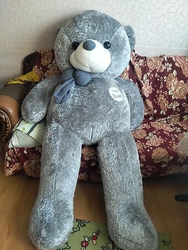 ayı dişi: Nəhəng plyuş ayı – “Happy Bear” - Rəng: Boz - Üzərində “Happy Bear” — 2