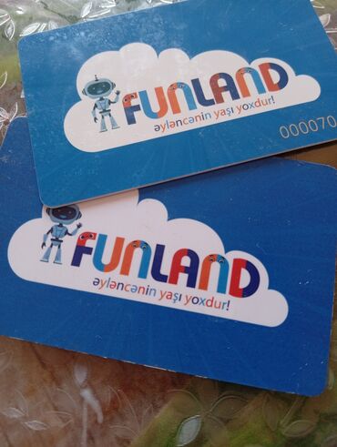 Funland əyləncə mərkəzində istifadə üçün nəzərdə tutulmuş bu kart