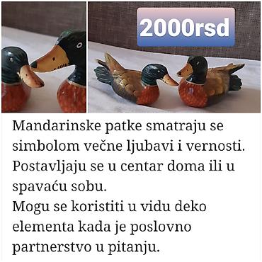 rustik lusteri: Mandarinske patke – dekorativni par figura - Materijal: ručno — 1