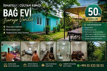 Bağ evlərinin kirayəsi: 🏡 İSMAYILLI – CÜLYAN KƏNDİNDƏ GÜNLÜK BAĞ EVİ | 50 AZN İsmayıllı — 2