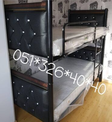 İkimərtəbəli uşaq çarpayıları: Oğlan və qız üçün, Yeni, Çarpayı, Matras ilə, Siyirməsiz, Taxta — 12