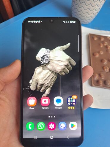telefon 50 manat: Samsung Galaxy A24 4G, 128 ГБ, цвет - Розовый, Отпечаток пальца