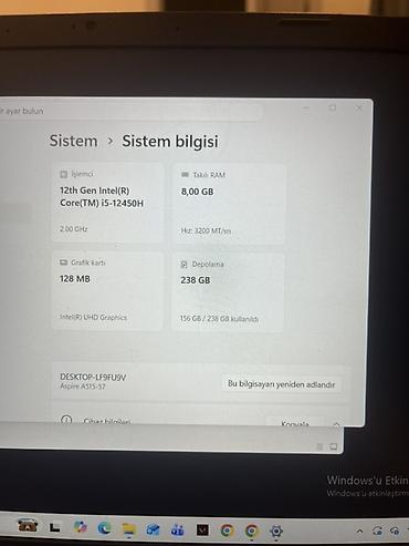 notebook gamer: Acer Aspire 5 (A515-57) noutbuk - Ekran: 15.6" Full HD (1920x1080) — 3