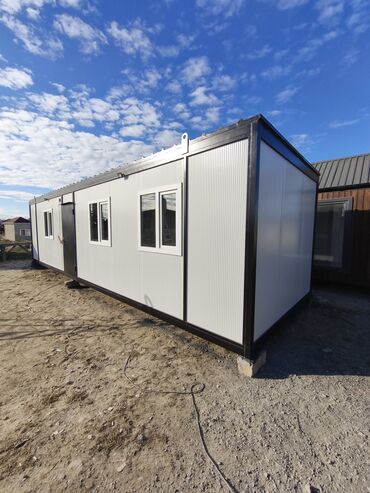 Konteynerlər: Modul tipli konteyner ev/ofis - Ölçü: təxmini 3 x 9–10 m (uzun tip) — 1