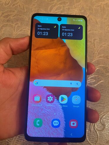 телевизор самсунг: Samsung Galaxy A51, rəng - Qara, Sensor