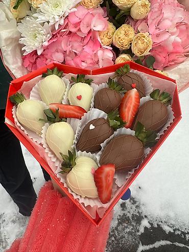 Кондитерские изделия, сладости: Клубника в шоколаде Оформление +подарочная коробка бесплатно 🎁 Сочная — 7