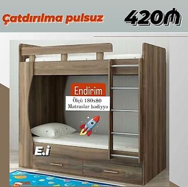 taxta beşik: Oğlan və qız üçün, Yeni, Çarpayı, Matras ilə, Siyirməli, Taxta — 1