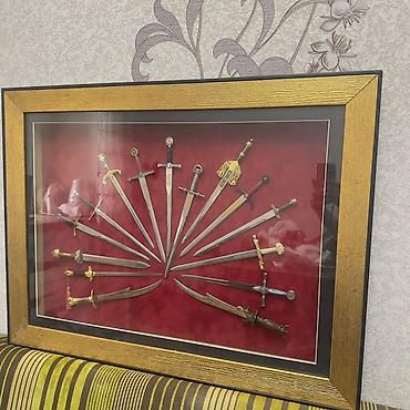 kamin dekor: Qılınc Kolleksiyalı Divar Tablosu Ölçü - 85x65 sm Orta əsr və Osmanlı — 2