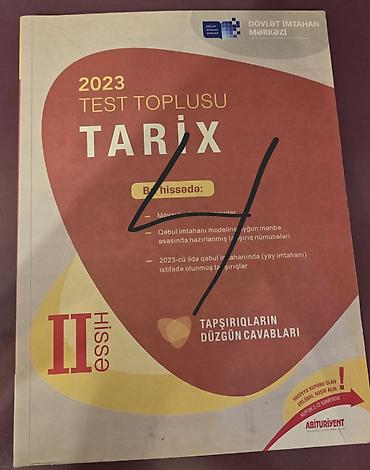şəkli: Azərbaycan Tarixi Testlər 10-cu sinif, DİM, 2-ci hissə, 2023 il — 1