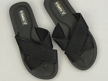 czarne trampki z kokarda: Sandały męskie, rozmiar 39