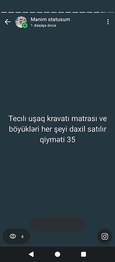Mebel: Oğlan və qız üçün, İşlənmiş, Çarpayı, Matras ilə, Siyirməli — 1