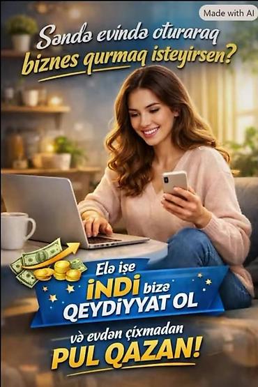 онлайн подработка: Onlayn biznes qurmaq və evdən çıxmadan qazanmaq imkanı Xidmətin — 1