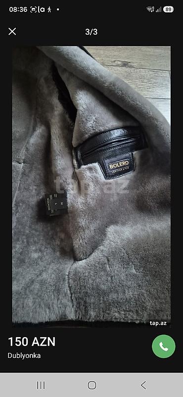 Шубы: Bolero Leather & Fur kişi dublyonkası - Model: klassik düzbucaq — 3