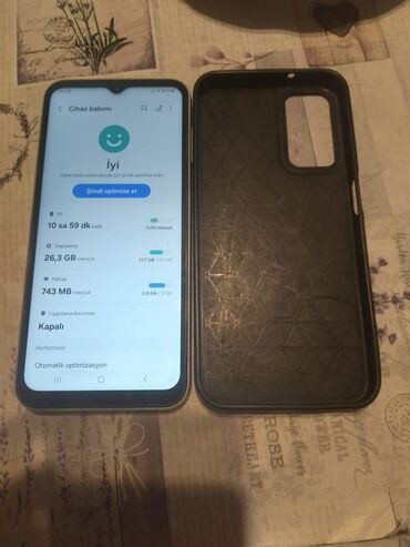телефон флай с отпечатком пальца: Samsung Galaxy A14, 64 GB, rəng - Yaşıl, Barmaq izi