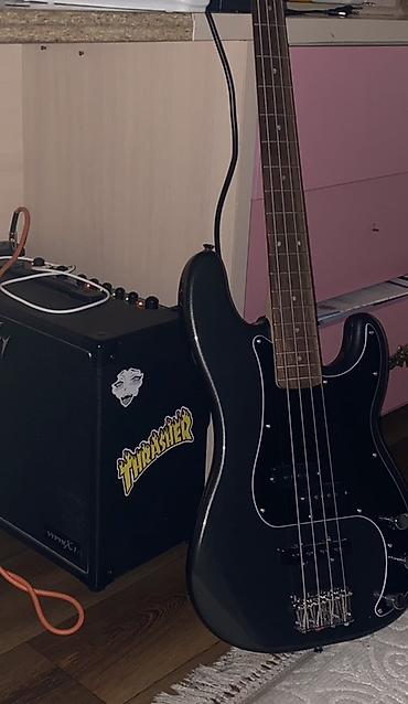 музыкальный инструменты: Бас‑гитара Squier by Fender Precision Bass продам басс гитару fender — 3