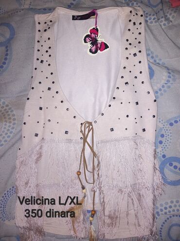 pletenje prsluka za devojcice: XL (EU 42), bоја - Bež