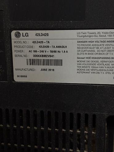 ТВ и видео: LG 42LD420 – 42 düym LCD televizor Əsas xüsusiyyətlər: - Ekran: 42" — 1