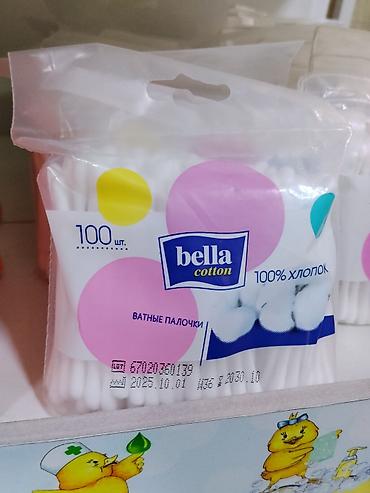 палочки для мороженого: Ватные палочки Bella Cotton - 100% хлопок - Упаковка: 100 шт. - — 1