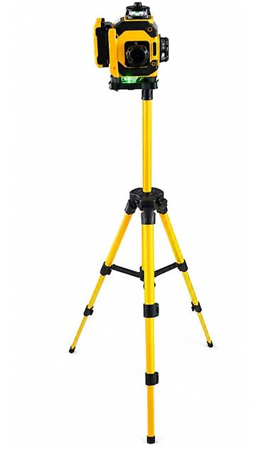 DEWALT 3 x 360° yaşıl lazer səviyyə seti (stativ ilə) - 3 tam 360°