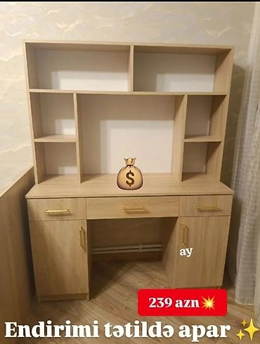 ayakqabı dolabı: Masa və üst modul dəsti – 239 AZN - Material: açıq palıd rəngli — 1