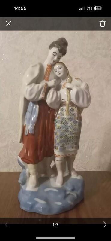 Статуэтки: «Майская ночь» 1 Сорт фарфор СССР 1 500 сом Штоф графин ЛФЗ идеальн — 6