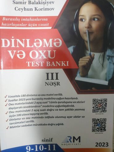 Kitablar, jurnallar, CD, DVD: İngilis dili Dinləmə və Oxu Test Bankı. Buraxılış üçün. Yeni. İstifadə