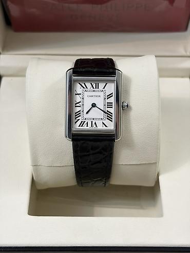 Aksesuarlar: Cartier Tank—klassik düzbucaqlı dizaynlı, İsveçrə istehsalı uniseks — 3