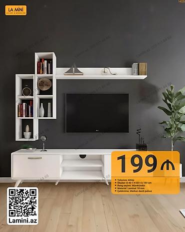 Ev üçün mebel: TV altlığı – müasir minimalist dizayn - Ölçülər: Dərinlik 40 sm x — 1