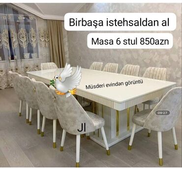 Divan və masa dəstləri: Masa desti yeni qonaq otağı mebeli reng seçimi var