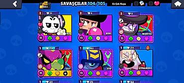 oyuncalar: Brawl Stars hesabı 54min kupa 104 karekter 32 prestij ideal hesab Ay — 2