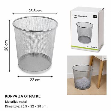 KMT Srebrna srednja korpa za otpatke 3283293 - Tip: mrežasta korpa za na lalafo.rs KMT Srebrna srednja korpa za otpatke 3283293 - Tip: mrežasta korpa za