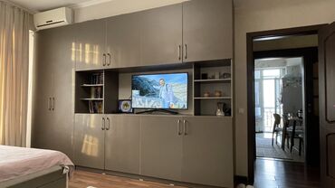 угловые прикроватные тумбочки: Уктоочу бөлмө гарнитуру, Эки кишилик керебет, ДСП, түсү - Боз