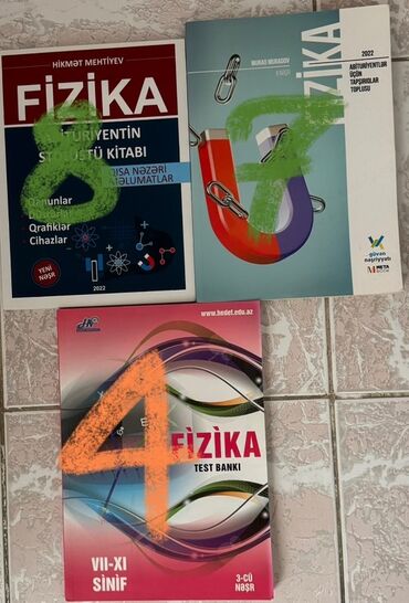 физика сборник тестов pdf 2023: Fizika abituriyentlər üçün dərsliklər dəsti. Bu dəstə H. Mehdiyevin