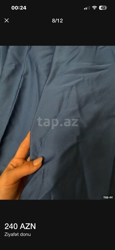 Ziyafət donları: Ziyafət donu – 240 AZN - Rəng: mavi - Model: uzun, A-kesim ətəkli — 8