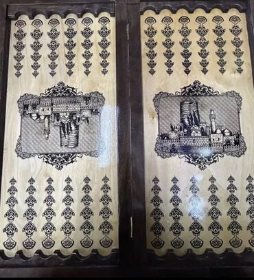 Şahmatlar: Taxta nərd-şahmat dəsti - Material: tam ağac (cilalanmış), ikiqat — 7